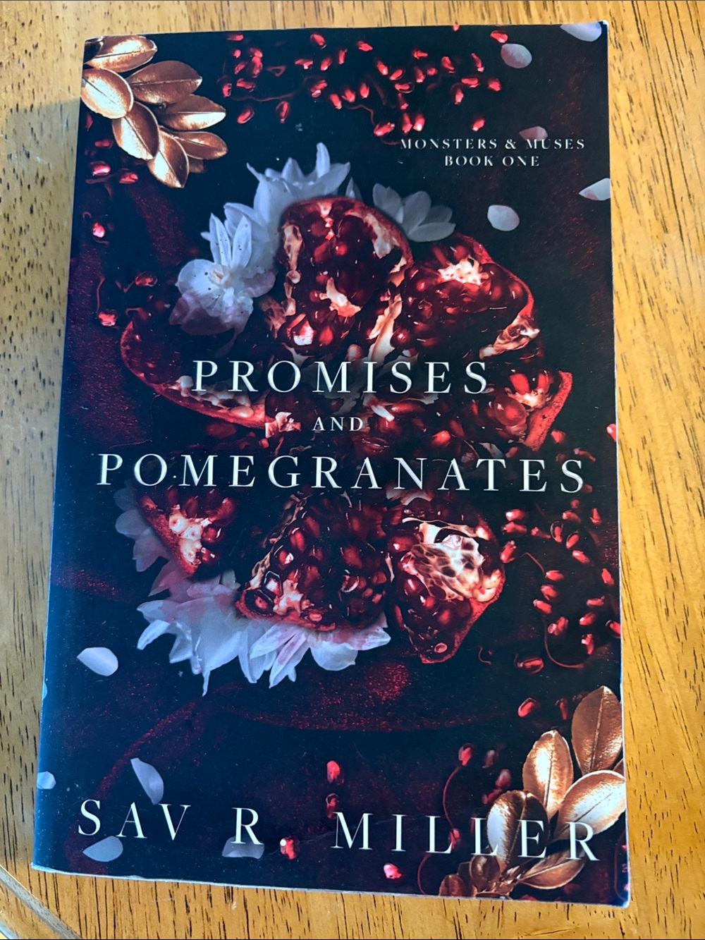 Promises and Pomegranates - Decorative Book Cover Art (Red, Gold)